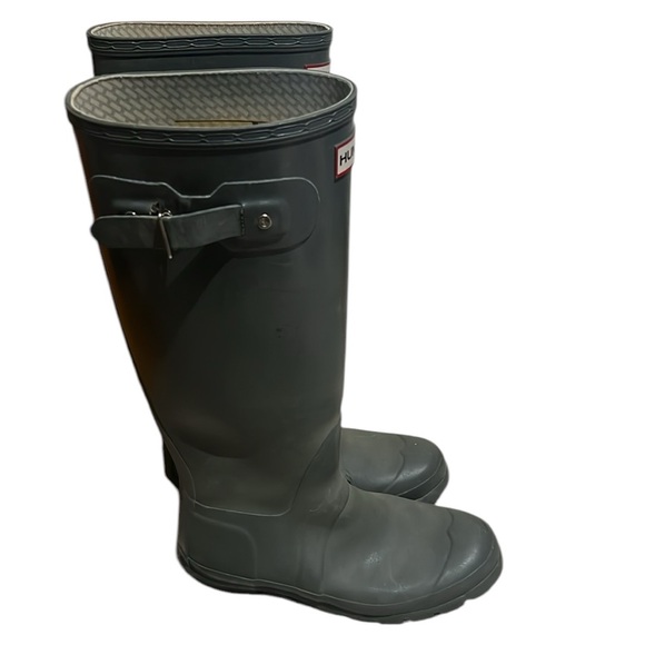 -Hunter Grey Tall Rain Boots - Picture 3 of 16